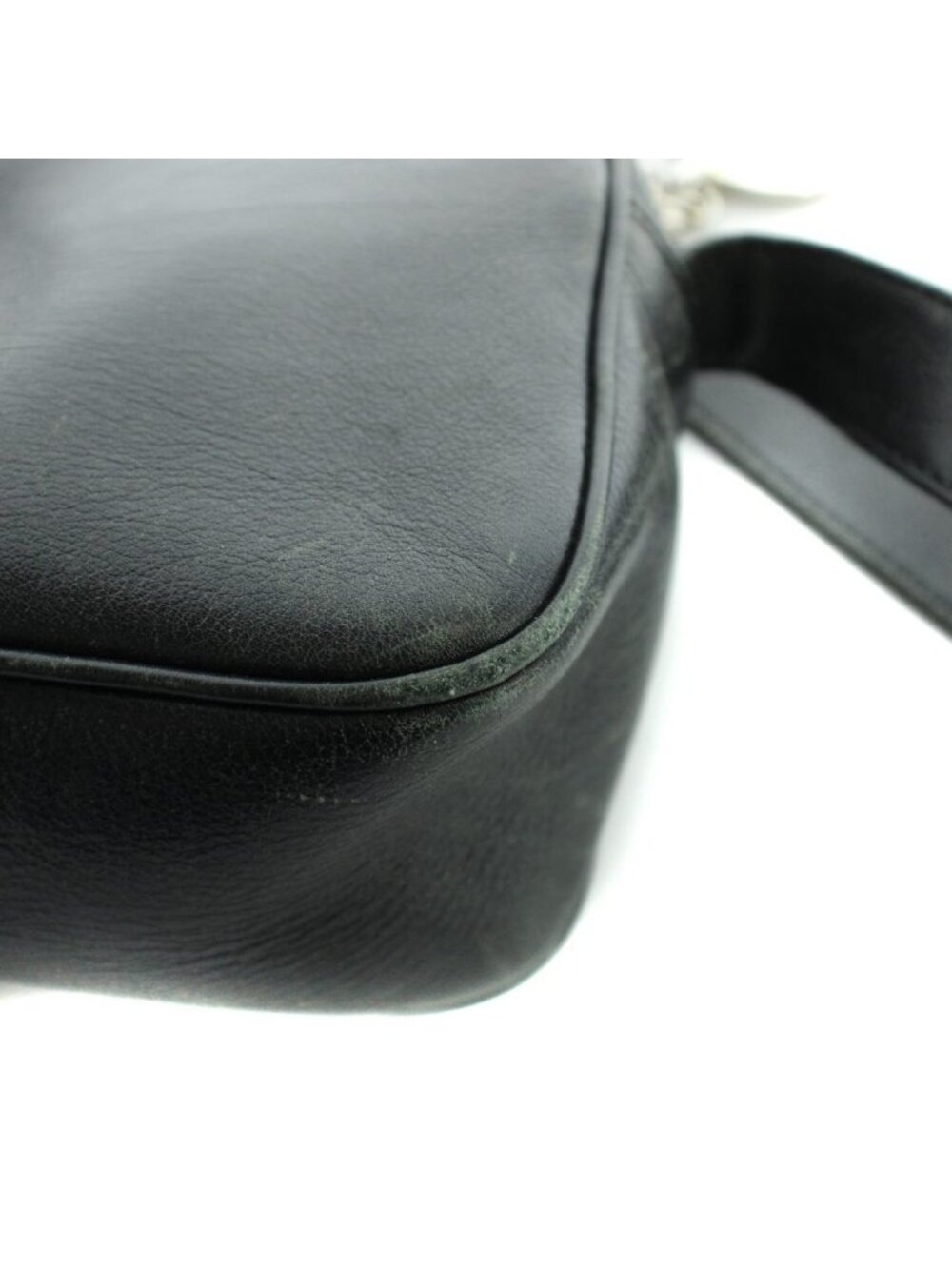 Celine Vintage Shoulder Bag Crossbody Leather Logo Black - Picture 7 of 8